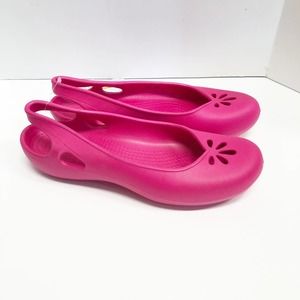 Crocs Taylor Slingback Candy Pink Ballet Slip-On Flats New Size 9